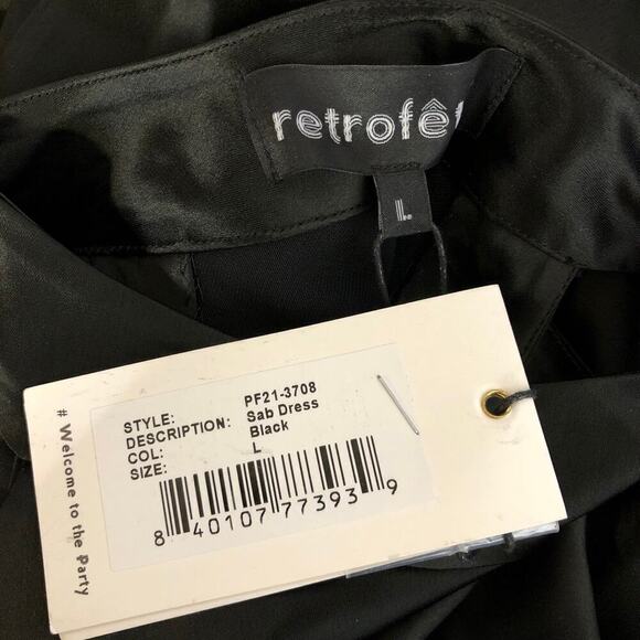 Retrofete Sab Dress Halter Maxi Black NWT L - Picture 10 of 14